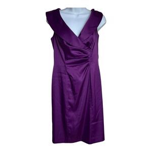 Women's‎ Evan Picone Satin Dress, Purple, Size 6 petite